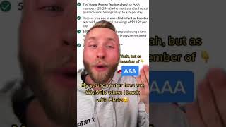 Trick to NEVER Pay Young Car Renter Fees Again🤫💵 #moneyhacks #money