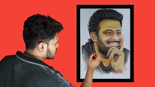 Drawing Prabhas with soft pestal || Raza arts screenshot 2