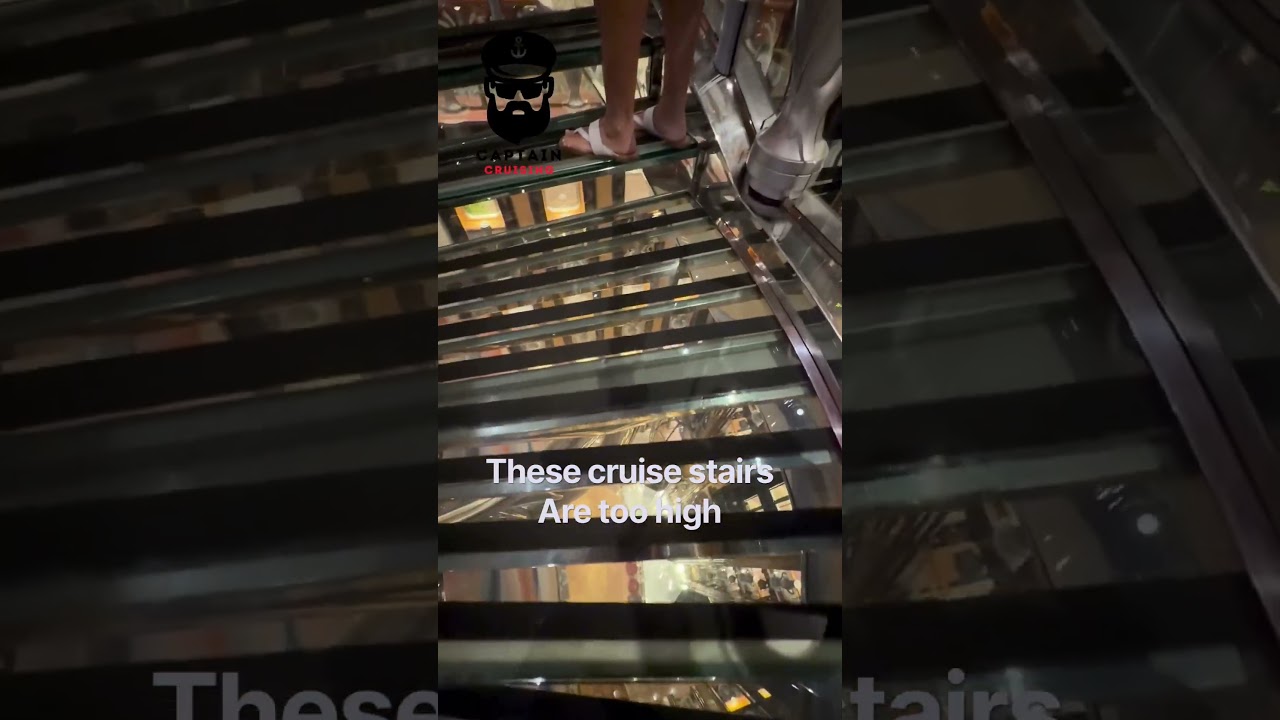 These cruise stairs are too high #royalcaribbean #carnivalcruises #msccruises #hollandamerica