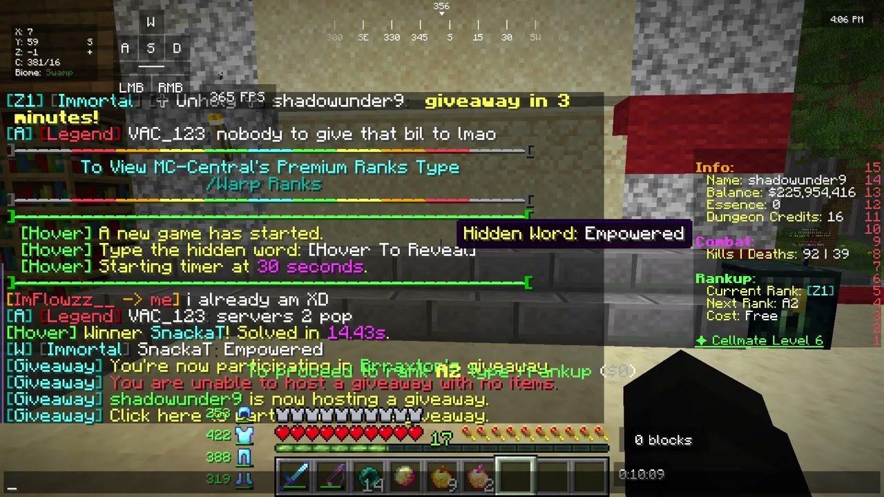 1 BILLION DOLLAR GIVEAWAY on mc central prison!