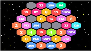 2048 merge hexa number puzzle - Gameplay Walkthrough