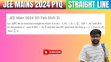 Let ABC be an isosceles triangle in which A is at (-1,0), A = 2π/3, AB=AC and B is on the positive
