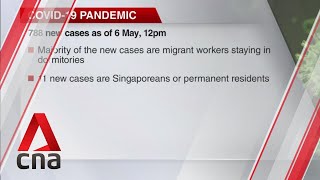 Singapore reports 788 new COVID-19 cases; national tally at 20,198