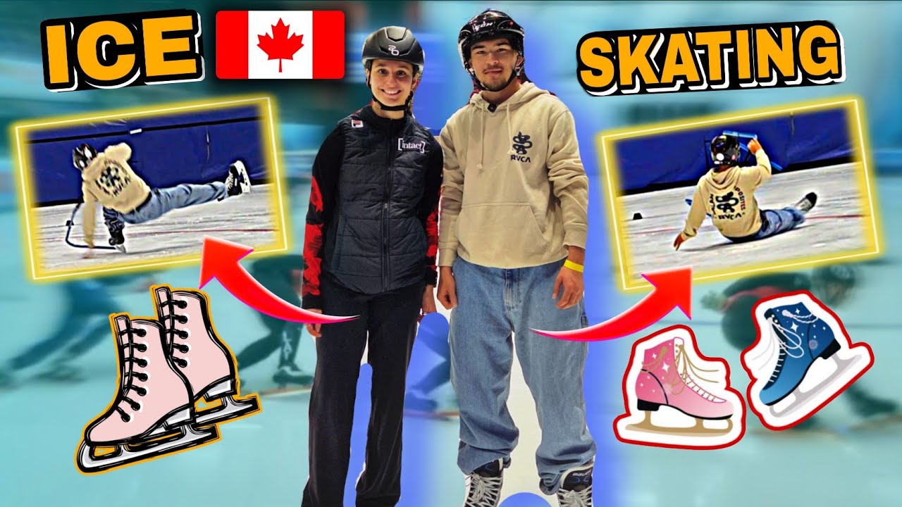 FIRST TIME ICE SKATING EVER ⛸️ || but I try ice skating but FAIL 😅