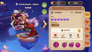 Idle Heroes- Aspen Dungeon Run With V2 Max Scarlet Queen Halora!!!