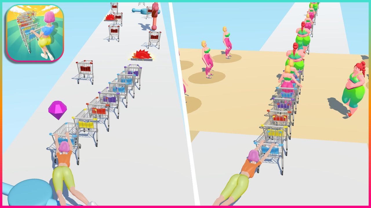 Grocery Cart Run - All Levels Gameplay Walkthrough Android,IOS - YouTube