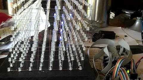 Led Cube 8x8x8 showing Ghosting issue on 1 layer