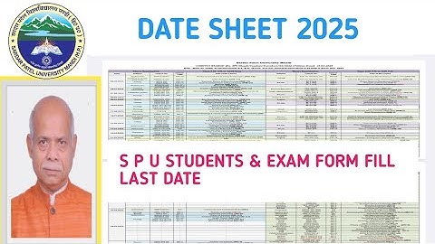 DATESHEET  S.P.U 1st,2nd, 3rd YEAR U.G STUDENTS / B.A/B.SC/B.COM |SPU MANDI |EXAM UPDATE | 2025