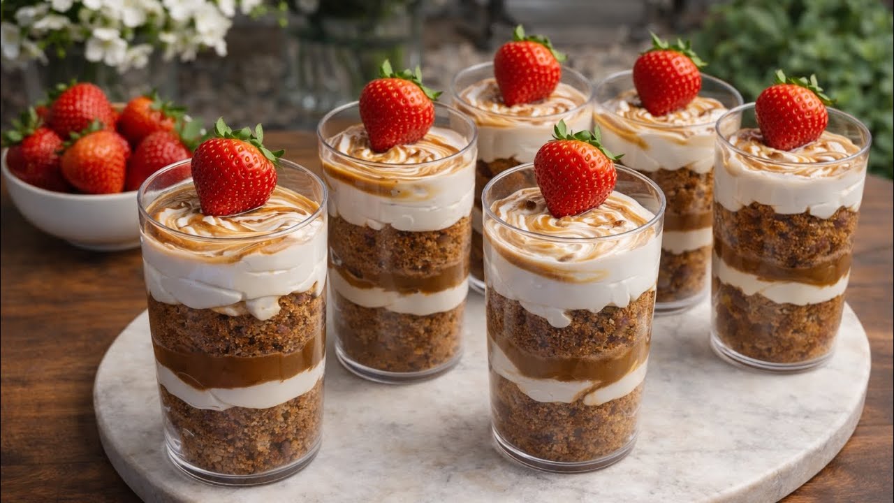 كاسات حلى سريعة بدون فرن بكيك جاهز | حلى الضيوف في 5 دقائق #كلشي_مفيد 