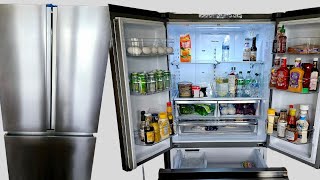 Stainless Steel Hisense 26.6cu ft French Door Refrigerator with Ice Maker & Fingerprint Resistant