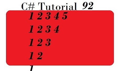 C# Program Triangle Pattern Example Third
