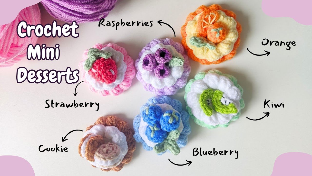 Урок по вязанию мини-десерта крючком | Милые сладости-амигуруми для начинающих 🍰🧶