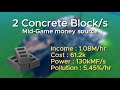 2 Concrete Block/s Tutorial | Mid-Game money source | Industrialist Roblox