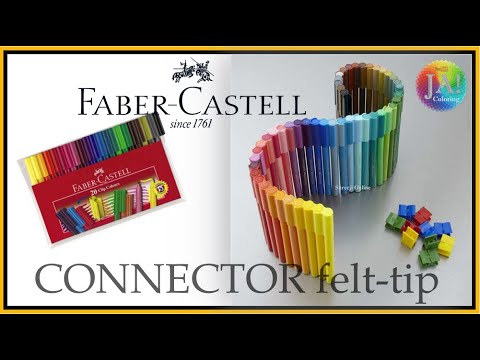 Faber Castell Connector felt tips pens 80 set Unboxing+Swatch