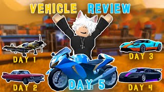 2023 5 Days OF Vehicles Full Overview (Roblox Jailbreak)