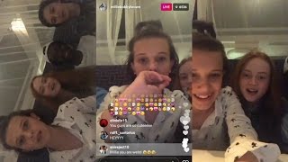 Millie Bobby Brown | Instagram Live Stream | 28 April 2017 w/ Noah , Finn , Sadie & Caleb