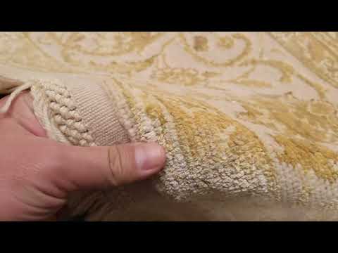 Ottoman Serisi El Dokuma Çiçek Desenli Krem Yün Halı inceleme videosu kapak görseli