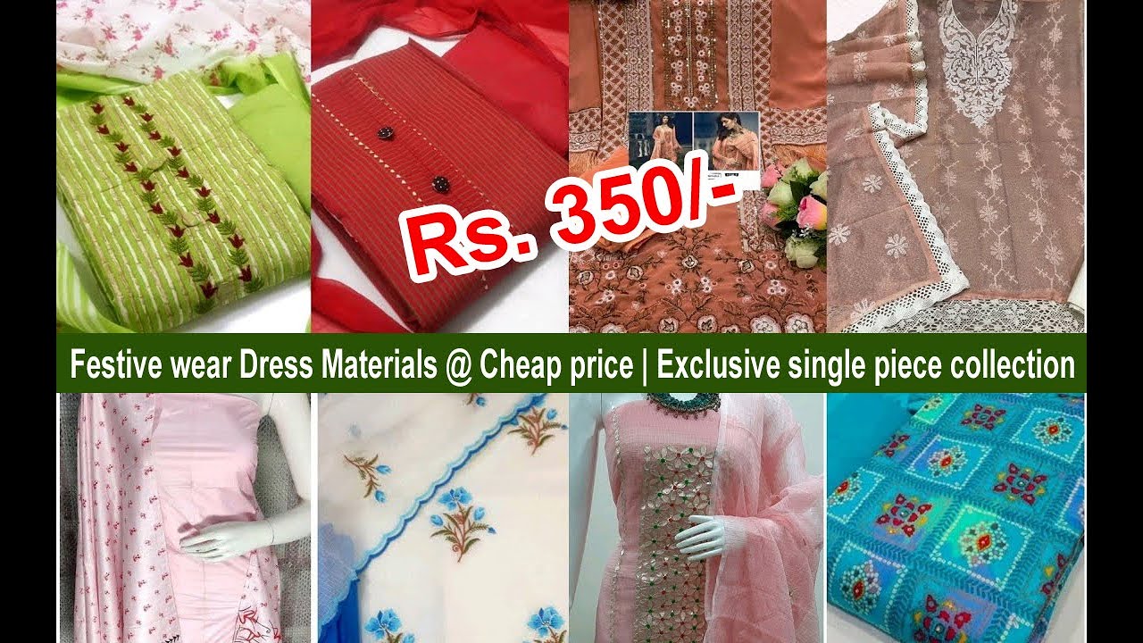 Festive wear Dress Materials @ Cheap price, Exclusive single piece ...