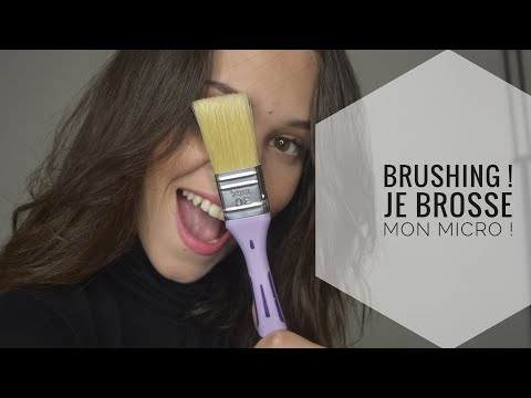 ASMR FRANÇAIS - Brushing sur mon micro (et chuchotements!)