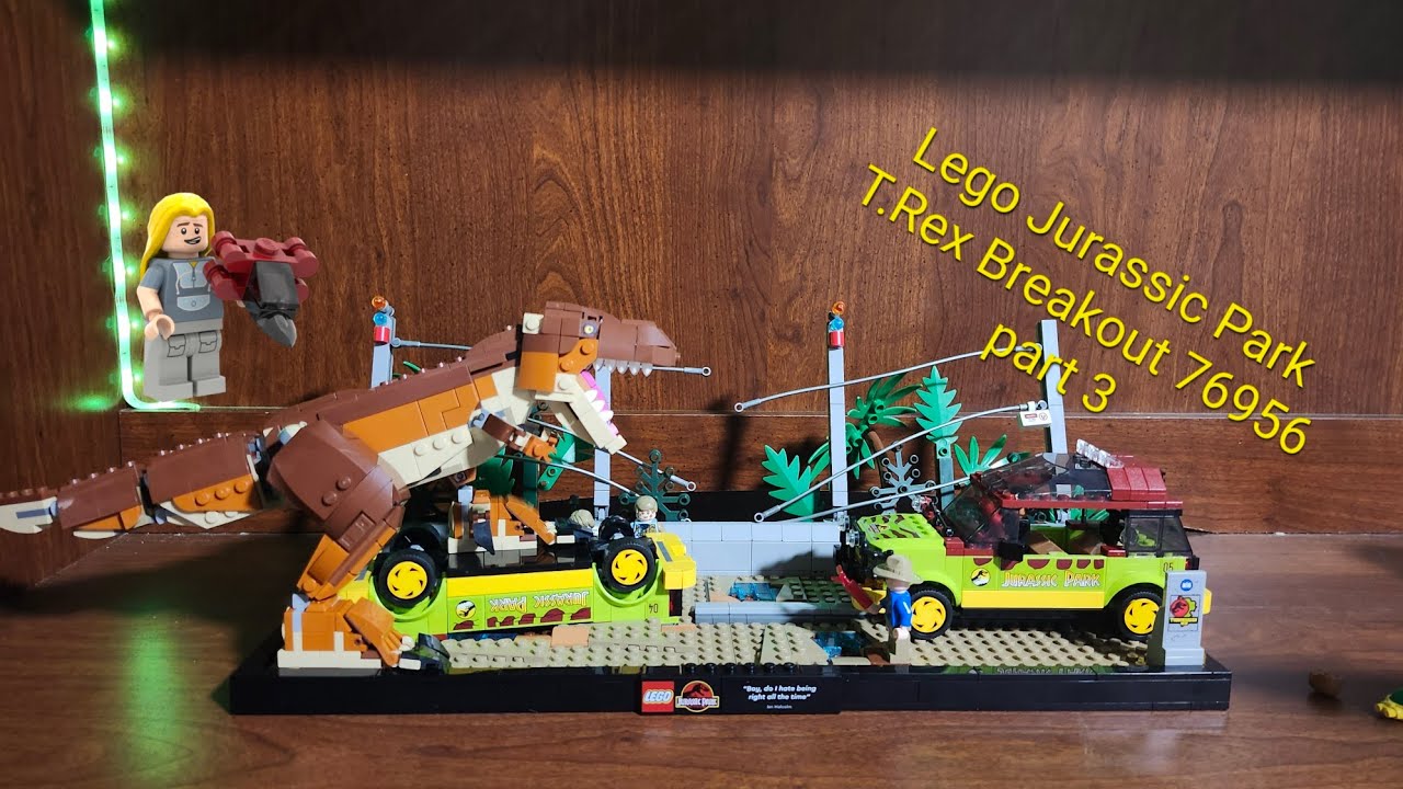 LEGO Jurassic Park 76956 T. rex Breakout Speed Build 