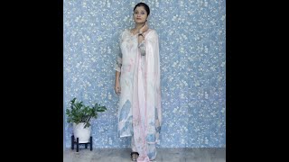 Hand-block Printed Pure Kota Cotton Suits | Embroidered Kota Suits | Pure Viscose Organza Suits screenshot 5