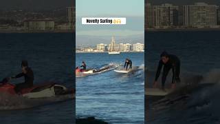 Surfing THE GREATEST CITY IN AMERICA! #waves #surf #california #shorts #viral #city #boat #jetski