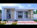 Simple house  house design idea   6m x 9m with swimming pool