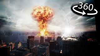 360 Vr - Pov City Gets Nuked Nuclear Explosion Simulation