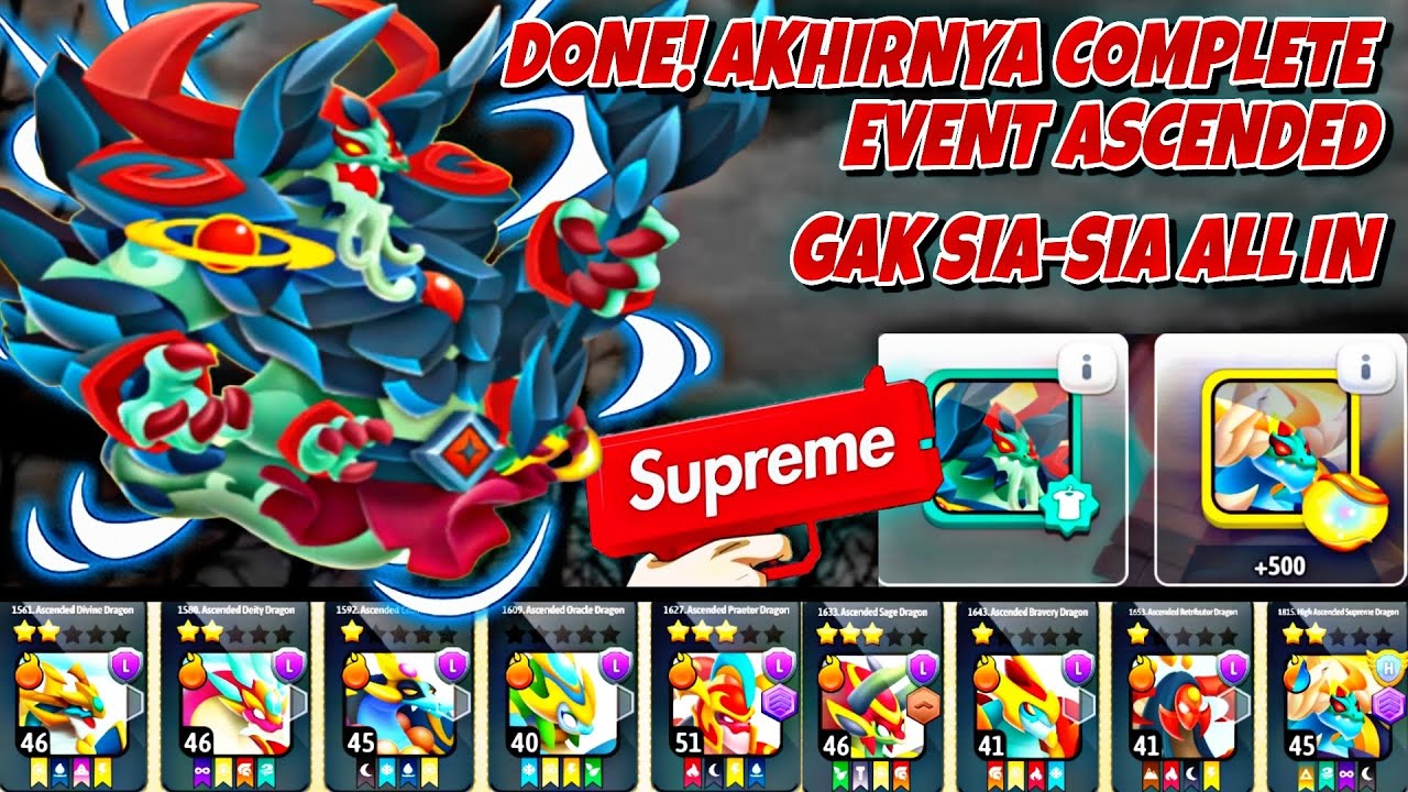 DONE GA BANG? REVIEW SUPREME SKILL SKIN HIGH ASCENDED SUPREME DRAGON • DRAGON CITY INDONESIA
