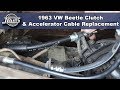 Jbugs  1963 vw beetle  clutch  accelerator cable replacement