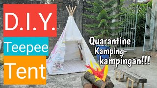 DIY Teepee Tent: Bahay-Bahayan Ng Mga Bata | Quarantine Ideas 2021 . DIY Toys