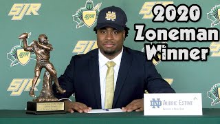 2020 JSZ Zoneman Presentation | Audric Estime | St. Joe-Montvale RB Wins