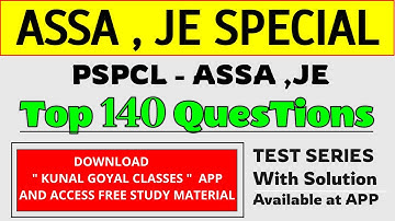 PSPCL ASSA , JE 2021  140 Questions Target