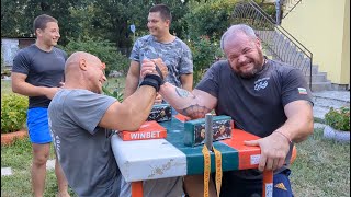 SABIN BADULESCU, YORDAN TSONEV, CVETAN GASHEVSKI, PLAMEN DIMITROV, LENGAROV | ARMWRESTLING CAMP