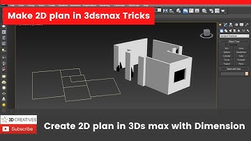 Make 2D plan in 3dsmax with dimension & 3D Extrude//3DCreatives Hindi