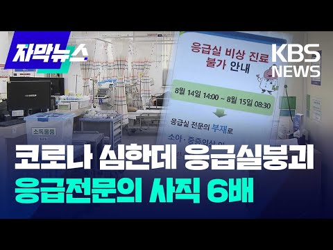 코로나 유행하고 추석 오는데 응급실 붕괴…전문의 사직 6배 / KBS 2024.08.15.