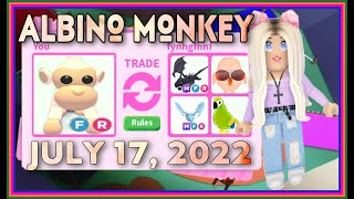 What People Trade for Albino Monkey! | July 2022 | Adoptme Trading