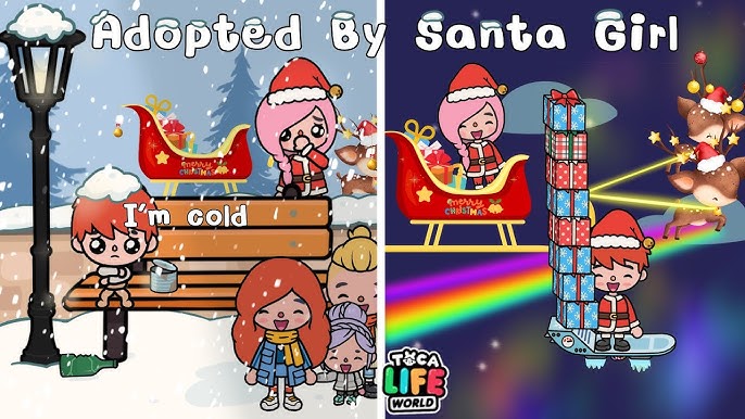 Adopted By Santa Claus Family In Toca Boca 🎅🏻🍼💓