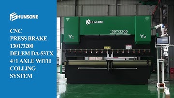 HUNSONE Press Brake WE67K 130T/3200 DELEM DA-53TX CNC Controller 4+1 Axis