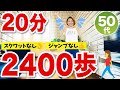 【20分室内エアロビウォーク】自宅でダイエット/スクワットなし!ジャンプなし!