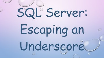 SQL Server: Escaping an Underscore