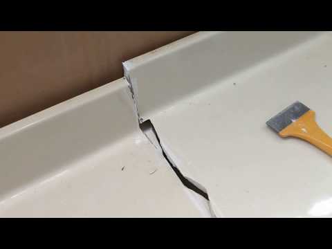 DIY How to break and remove cultured marble counter top vanity