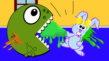 Sapo Zé COME-COME comeu SLIME da Coelha Colêla (COMER COMER saudável)