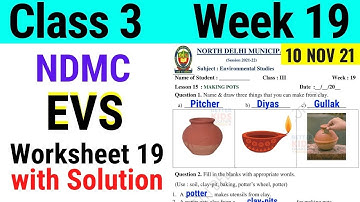 NDMC Class 3 EVS Week 19 Worksheet 19 (10/11/21) || worksheet 19 Class 3rd evs week 19 solution