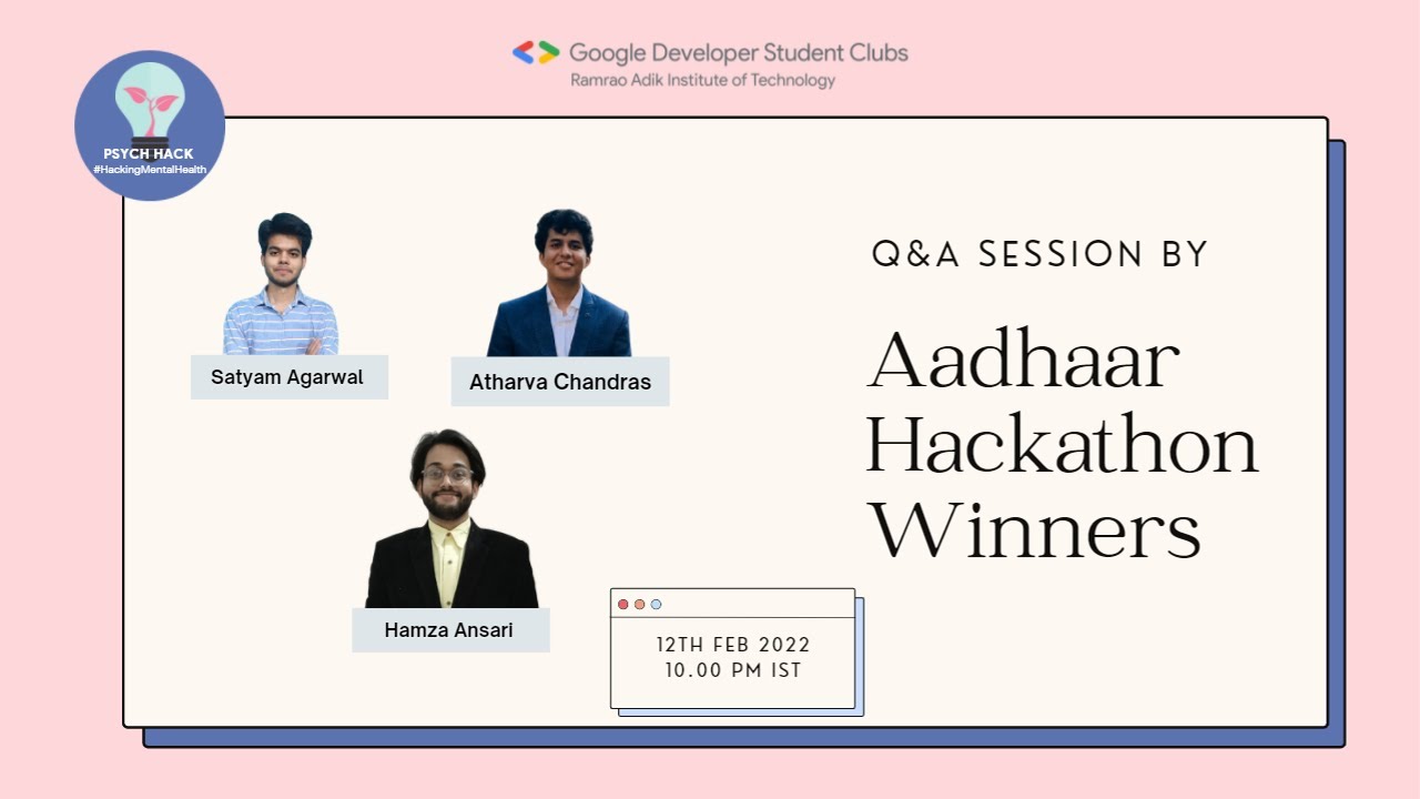 QnA with UIDAI Aadhar Hackathon Runner ups - YouTube