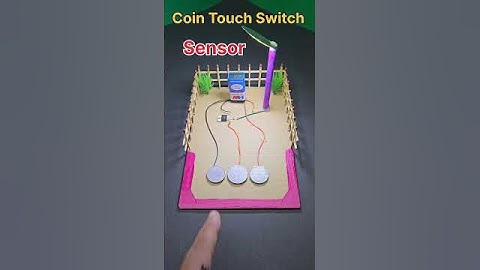Coin Touch Switch Sensor ❤️ Touch Sensor Project #diy #shorts #ytshorts
