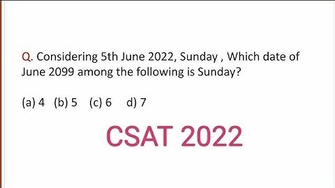 Considering 5th June 2022 ,  Sunday , Which date of June 2099 among the following is Sunday?