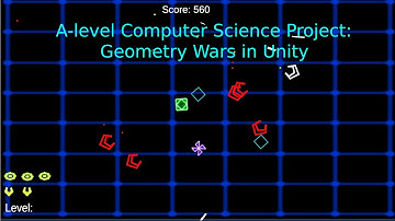 Geometry Wars made in Unity: A-level Comp Sci Project