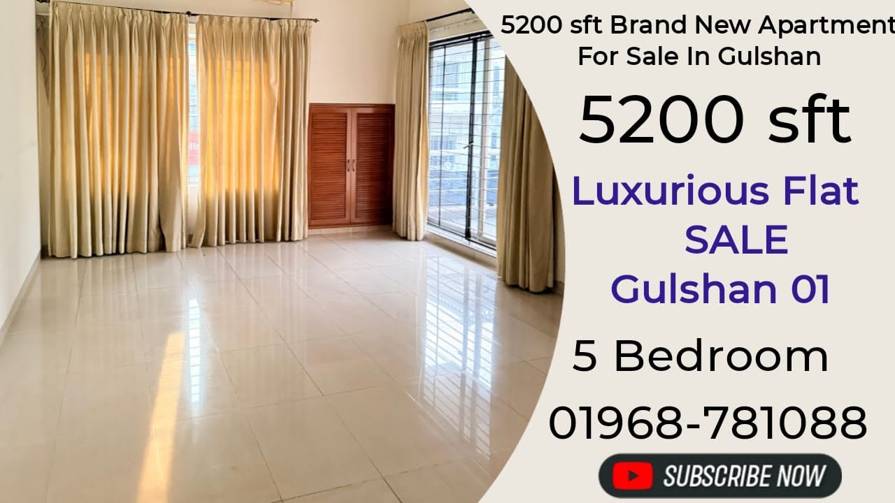 5200 sft Luxurious Apartment For Sale In Gulshan 01. #5bedrooms