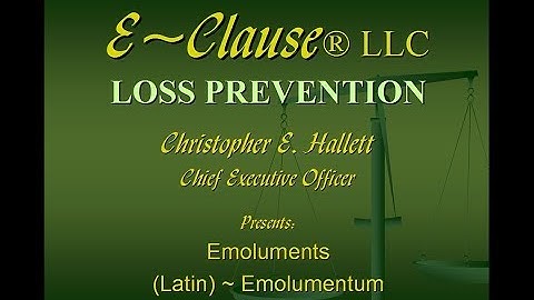 The word emolument  emolumentum